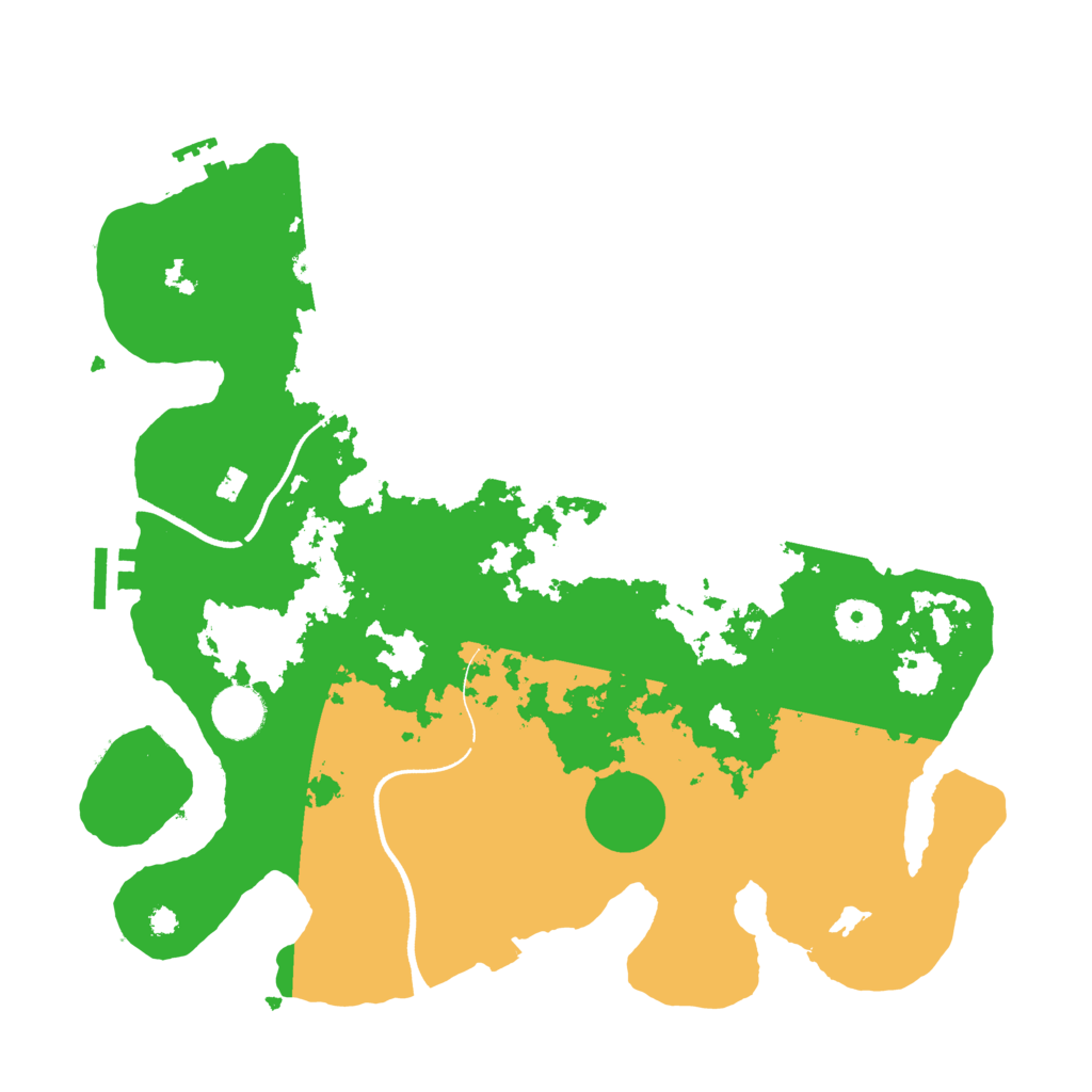 Biome Rust Map: Procedural Map, Size: 3600, Seed: 1993941046