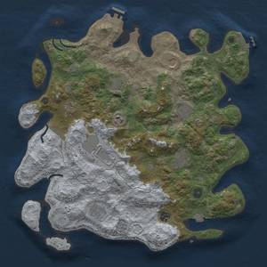 Thumbnail Rust Map: Procedural Map, Size: 4000, Seed: 208207043, 18 Monuments