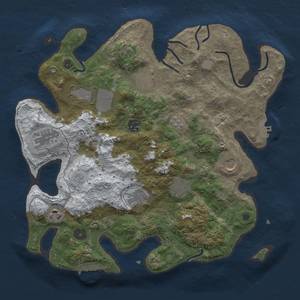 Thumbnail Rust Map: Procedural Map, Size: 3500, Seed: 1467562709, 18 Monuments