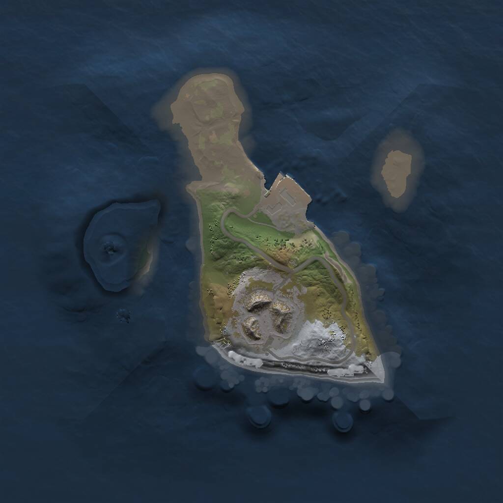 Rust Map: Procedural Map, Size: 1400, Seed: 321, 2 Monuments