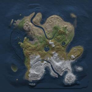 Thumbnail Rust Map: Procedural Map, Size: 2500, Seed: 50000, 10 Monuments
