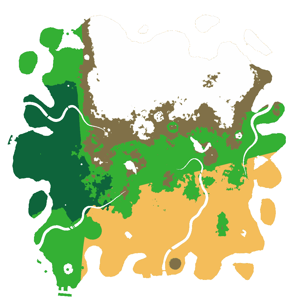 Biome Rust Map: Procedural Map, Size: 4500, Seed: 1