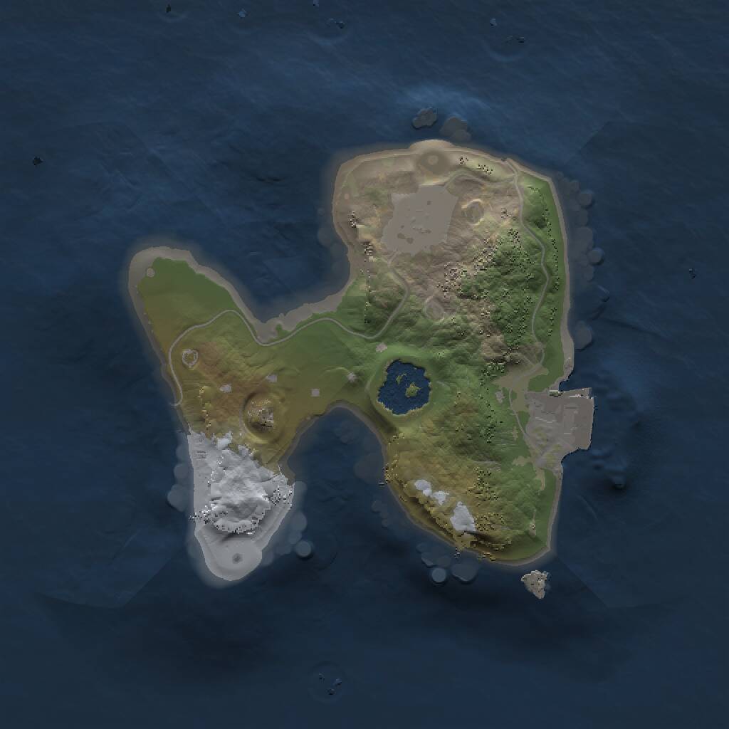 Rust Map: Procedural Map, Size: 1400, Seed: 3, 1 Monuments