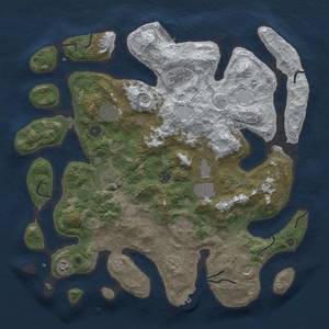 Thumbnail Rust Map: Procedural Map, Size: 4300, Seed: 16012020, 18 Monuments