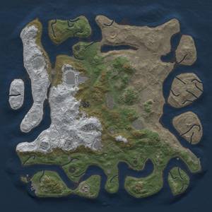 Thumbnail Rust Map: Procedural Map, Size: 4500, Seed: 81237251, 20 Monuments