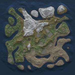Thumbnail Rust Map: Procedural Map, Size: 4000, Seed: 1357863515, 20 Monuments