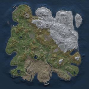 Thumbnail Rust Map: Procedural Map, Size: 3700, Seed: 1403277255, 14 Monuments