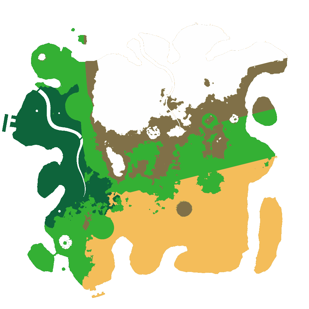 Biome Rust Map: Procedural Map, Size: 3500, Seed: 1