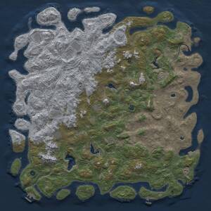 Thumbnail Rust Map: Procedural Map, Size: 6000, Seed: 2032022, 17 Monuments