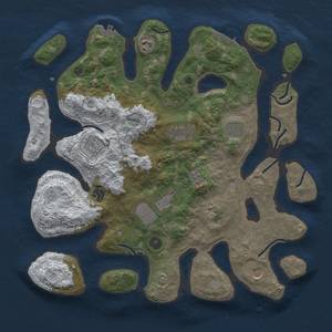 Thumbnail Rust Map: Procedural Map, Size: 4000, Seed: 66, 18 Monuments