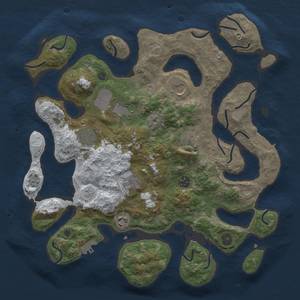 Thumbnail Rust Map: Procedural Map, Size: 3850, Seed: 91150290, 17 Monuments