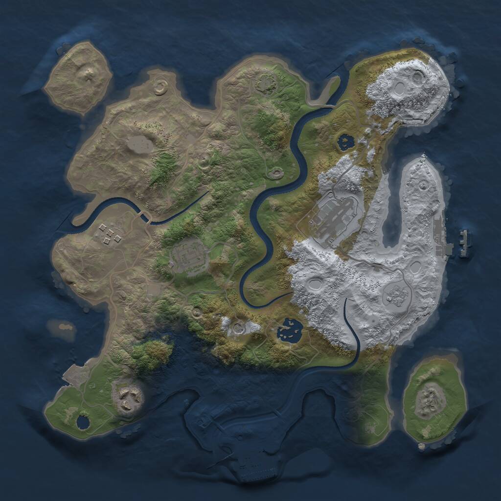 Rust Map: Procedural Map, Size: 3000, Seed: 285194, 11 Monuments