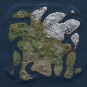 Thumbnail Rust Map: Procedural Map, Size: 3500, Seed: 24, 14 Monuments