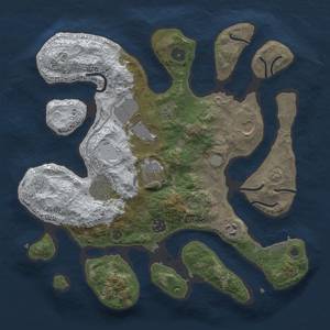 Thumbnail Rust Map: Procedural Map, Size: 3500, Seed: 46, 14 Monuments