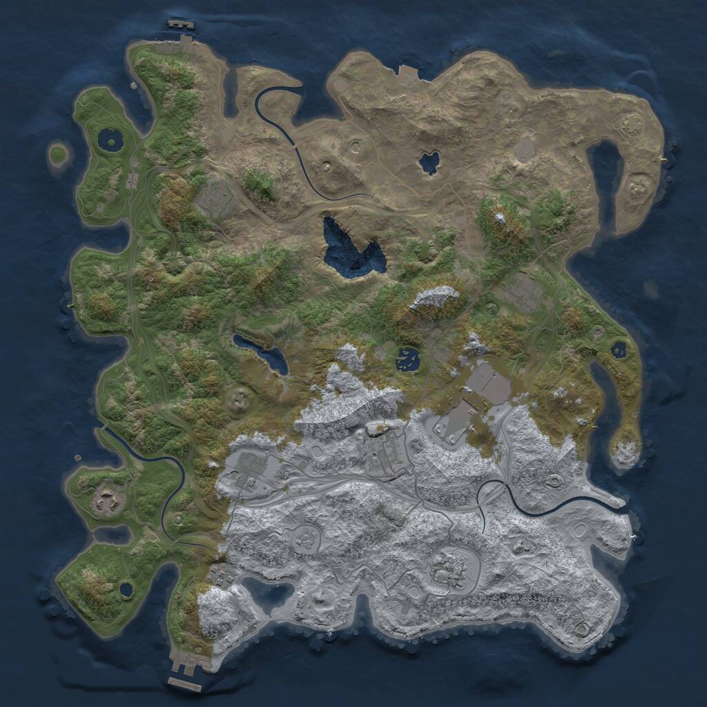 Rust Map: Procedural Map, Size: 4250, Seed: 6921, 15 Monuments
