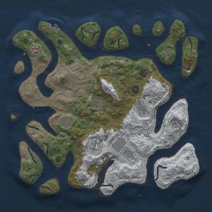 Thumbnail Rust Map: Procedural Map, Size: 4000, Seed: 206, 17 Monuments