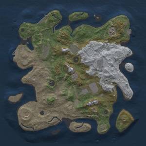 Thumbnail Rust Map: Procedural Map, Size: 3700, Seed: 1337, 17 Monuments