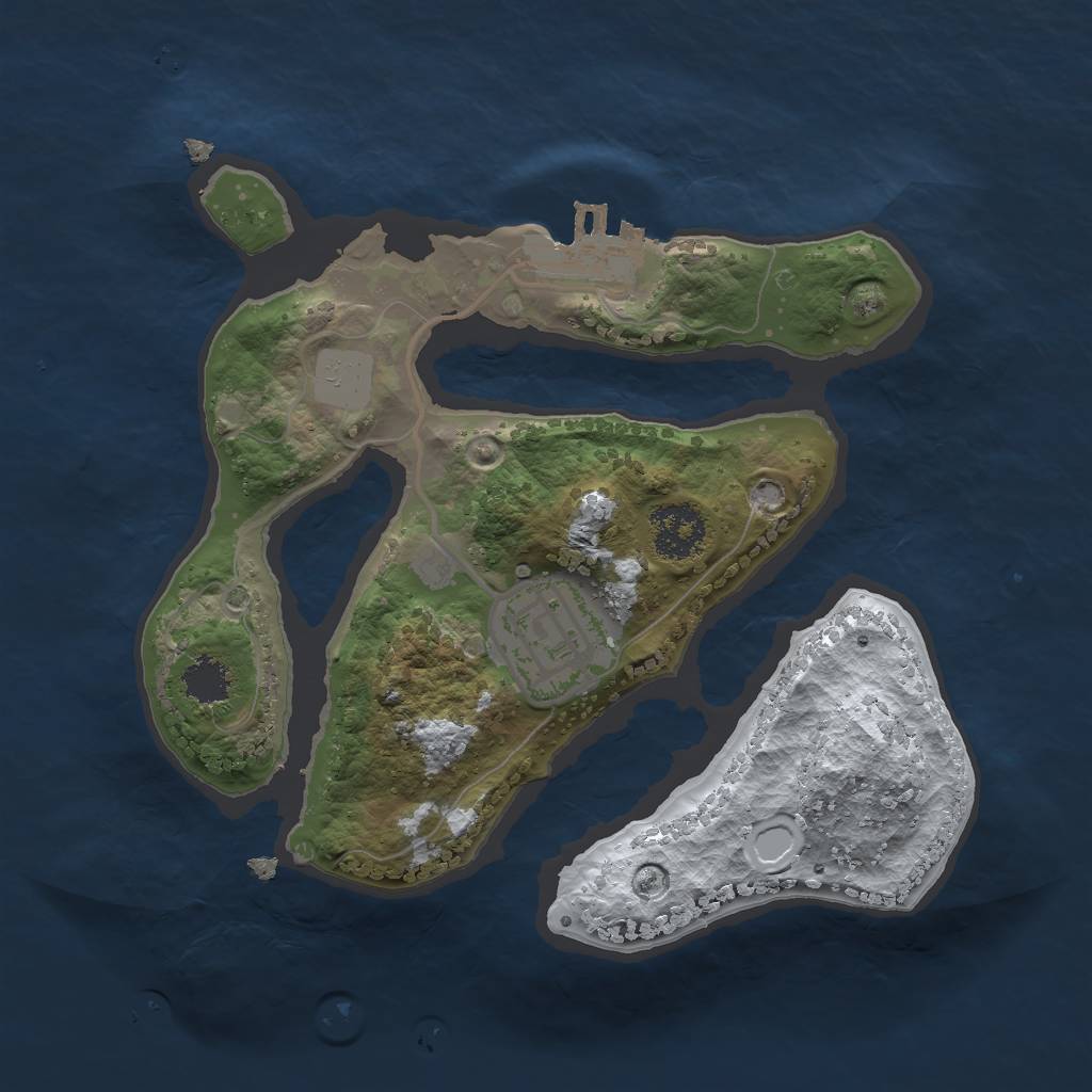 Rust Map: Procedural Map, Size: 2000, Seed: 1987924039, 7 Monuments