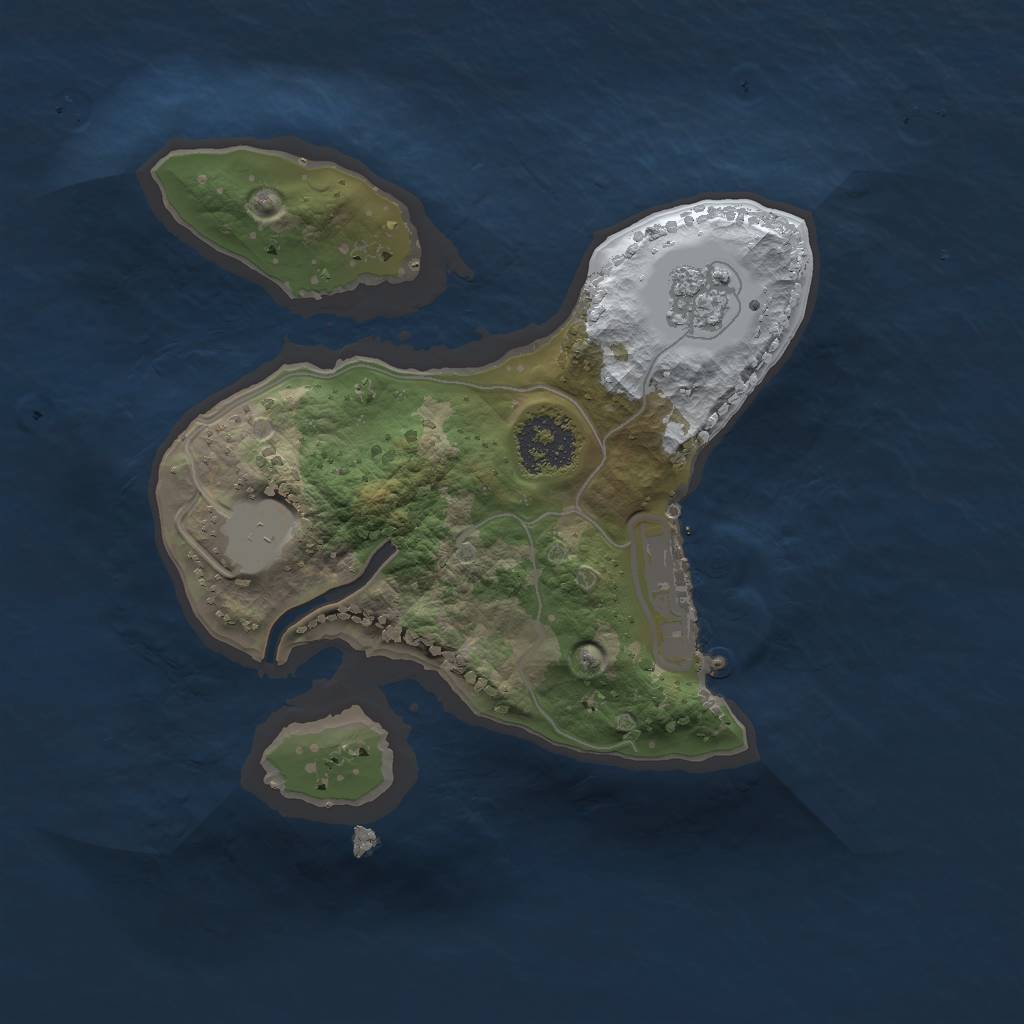 Rust Map: Procedural Map, Size: 1800, Seed: 1234567890, 7 Monuments