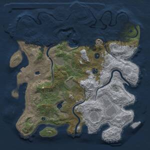 Thumbnail Rust Map: Procedural Map, Size: 4000, Seed: 23, 13 Monuments
