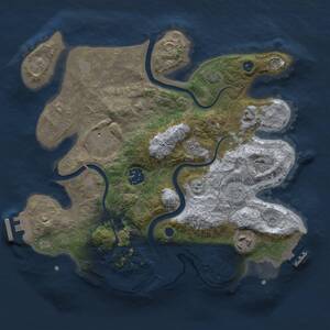 Thumbnail Rust Map: Procedural Map, Size: 3000, Seed: 50500, 10 Monuments
