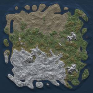 Thumbnail Rust Map: Procedural Map, Size: 6000, Seed: 6738, 19 Monuments