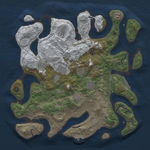 Thumbnail Rust Map: Procedural Map, Size: 4000, Seed: 2021, 19 Monuments