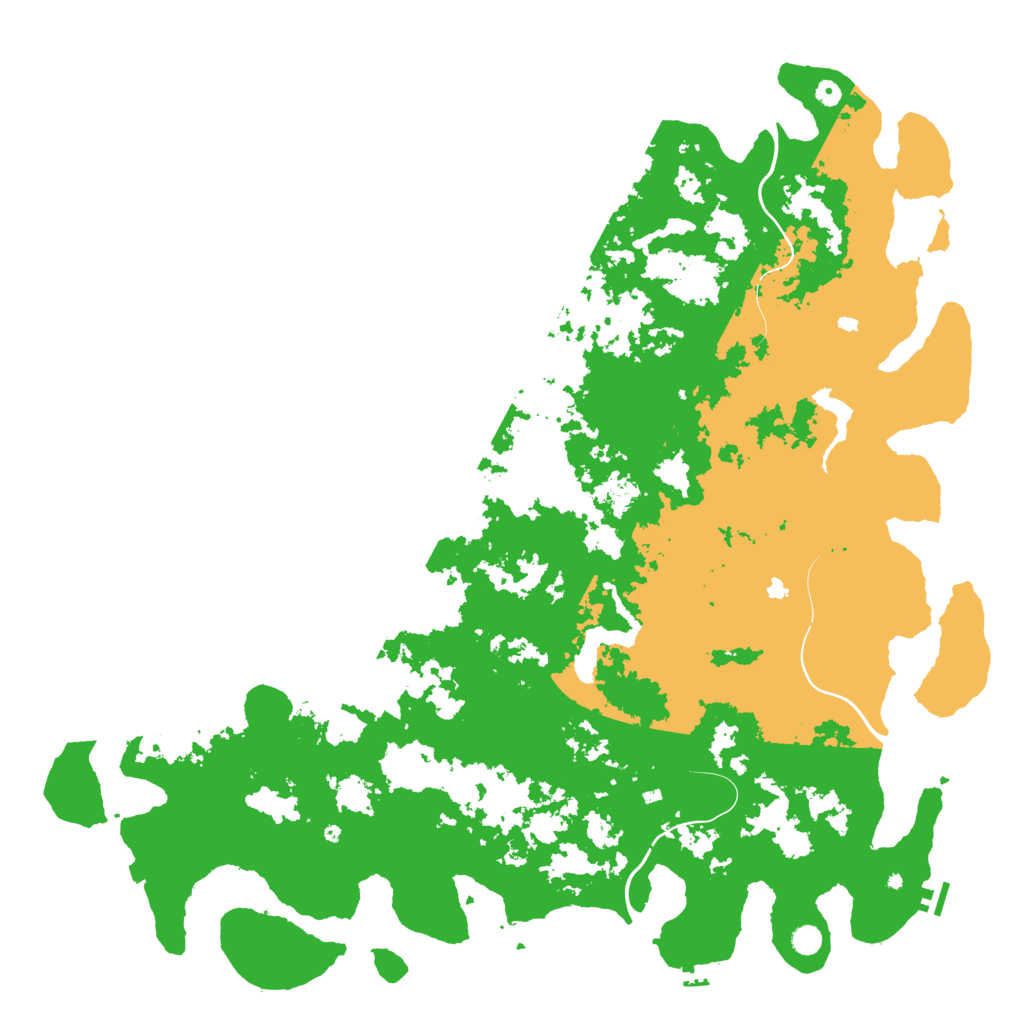 Biome Rust Map: Procedural Map, Size: 6000, Seed: 121518