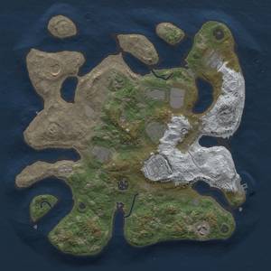 Thumbnail Rust Map: Procedural Map, Size: 3500, Seed: 49916095, 19 Monuments