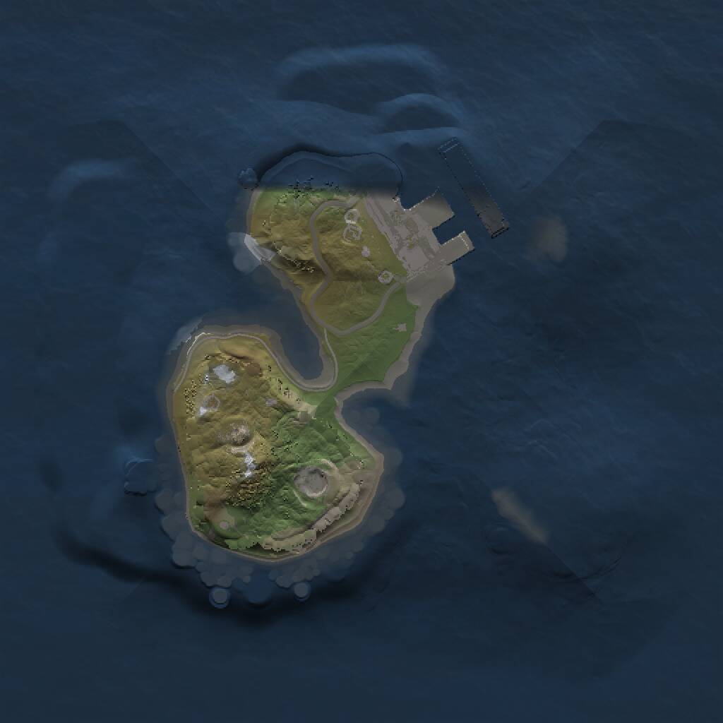 Rust Map: Procedural Map, Size: 1400, Seed: 22111, 2 Monuments