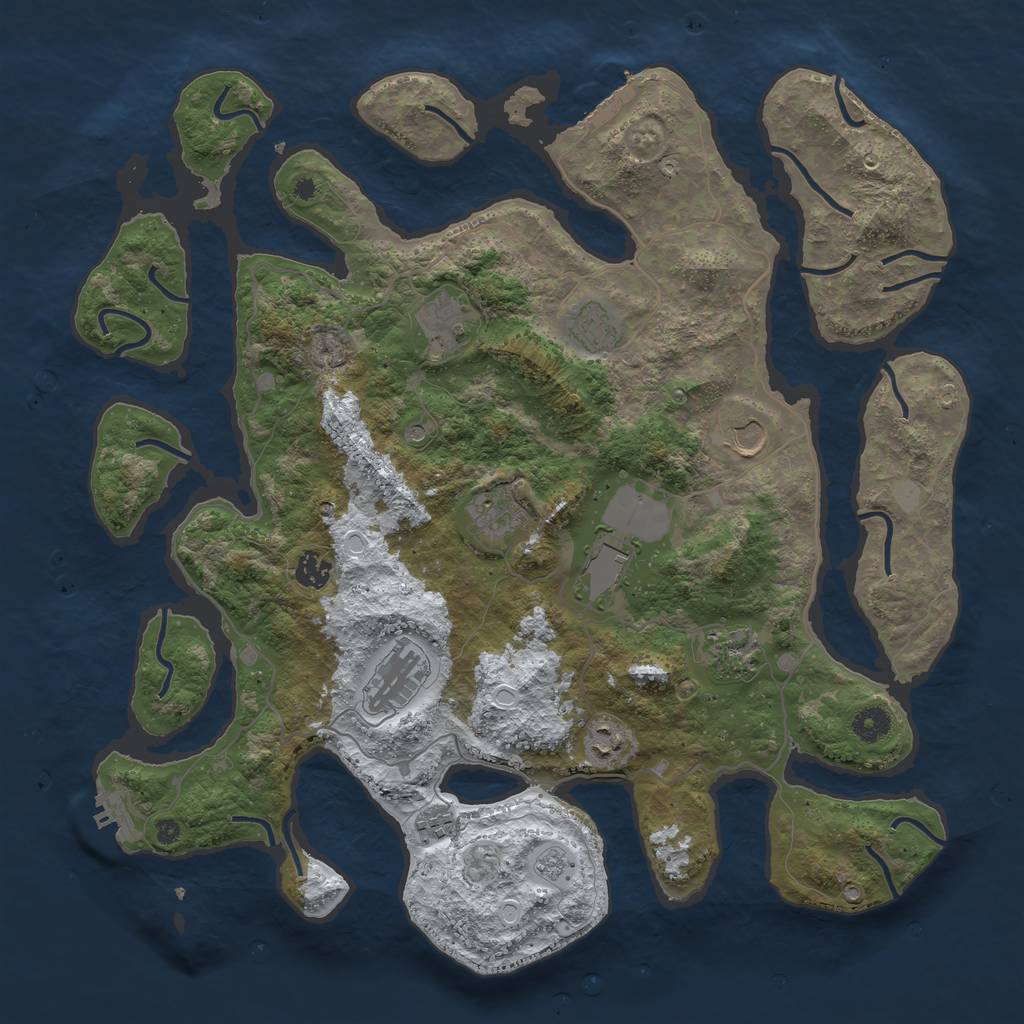 Rust Map: Procedural Map, Size: 4250, Seed: 2010077454, 19 Monuments