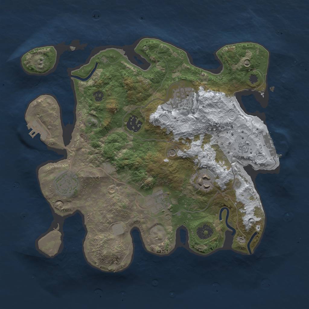Rust Map: Procedural Map, Size: 3000, Seed: 1108127914, 14 Monuments