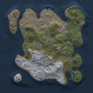 Thumbnail Rust Map: Procedural Map, Size: 3000, Seed: 6738, 11 Monuments