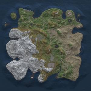 Thumbnail Rust Map: Procedural Map, Size: 3550, Seed: 334890, 16 Monuments