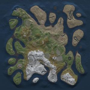 Thumbnail Rust Map: Procedural Map, Size: 3700, Seed: 8675309, 17 Monuments