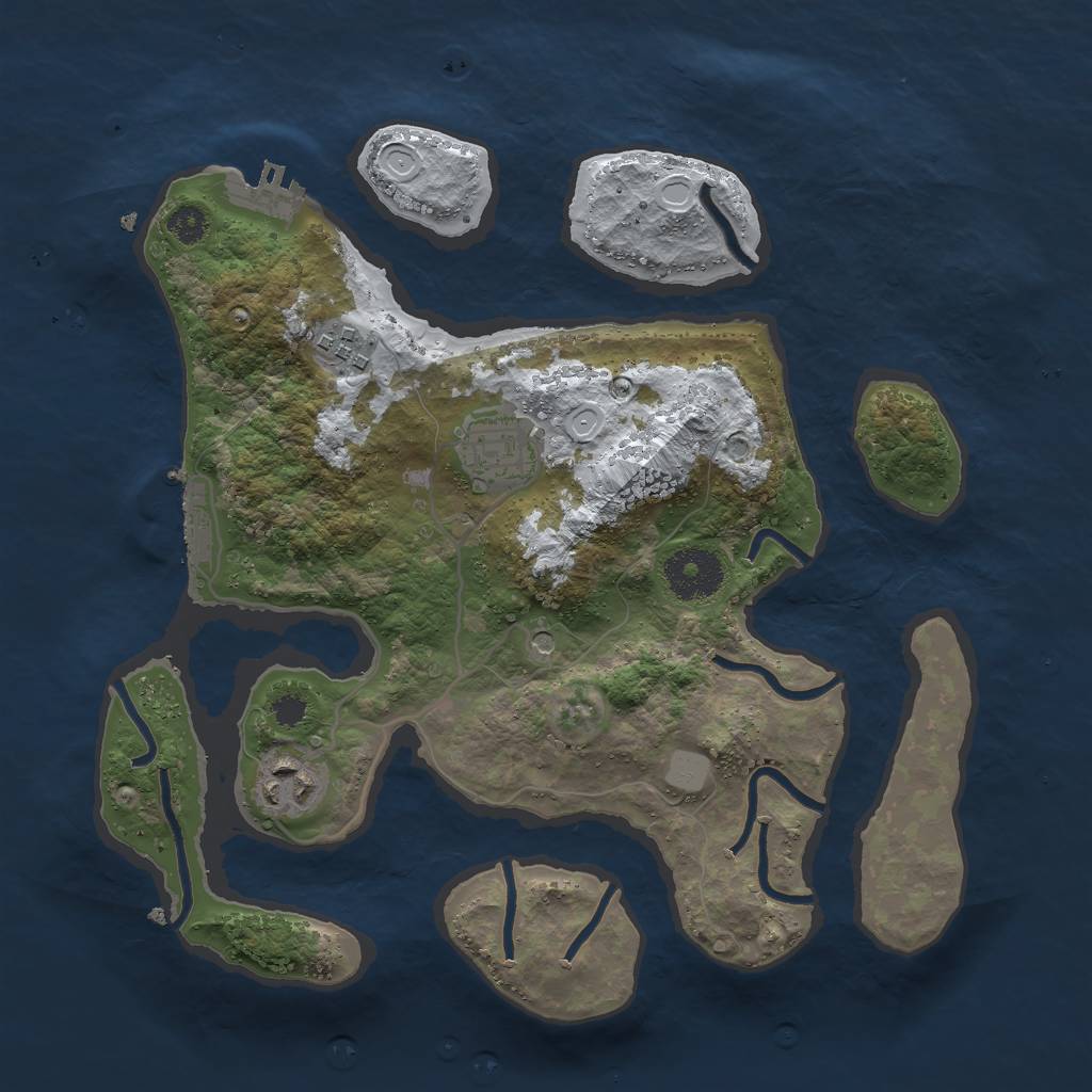 Rust Map: Procedural Map, Size: 3000, Seed: 1659049446, 11 Monuments