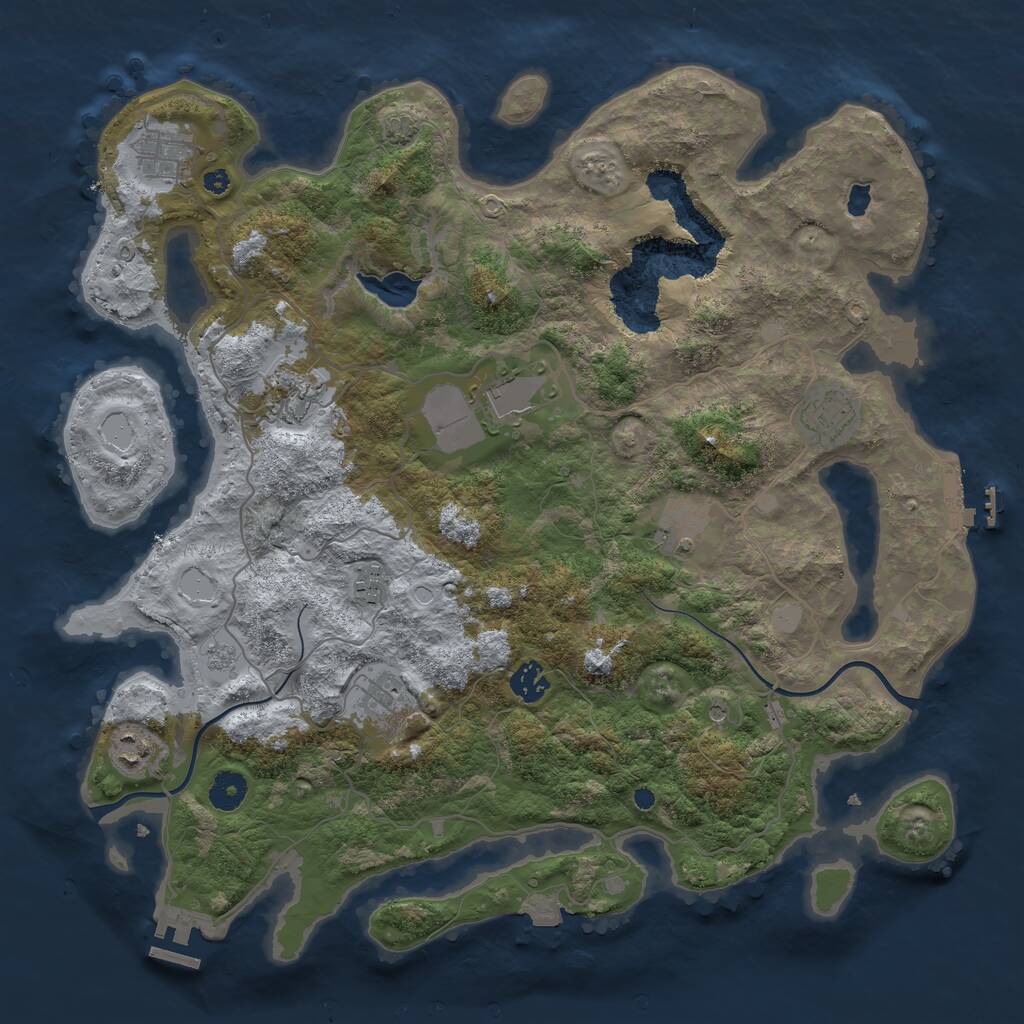 Rust Map: Procedural Map, Size: 4000, Seed: 19880214, 15 Monuments
