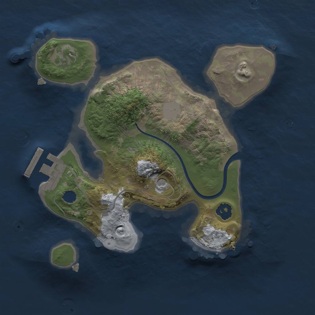 Rust Map: Procedural Map, Size: 2000, Seed: 655900952, 3 Monuments