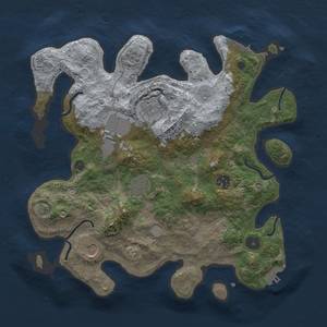 Thumbnail Rust Map: Procedural Map, Size: 3500, Seed: 1234, 14 Monuments