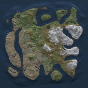 Thumbnail Rust Map: Procedural Map, Size: 3700, Seed: 5571349, 18 Monuments