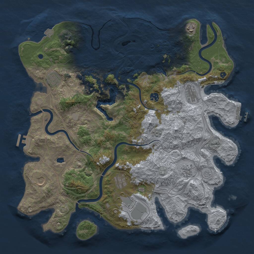 Rust Map: Procedural Map, Size: 4250, Seed: 61741234, 15 Monuments