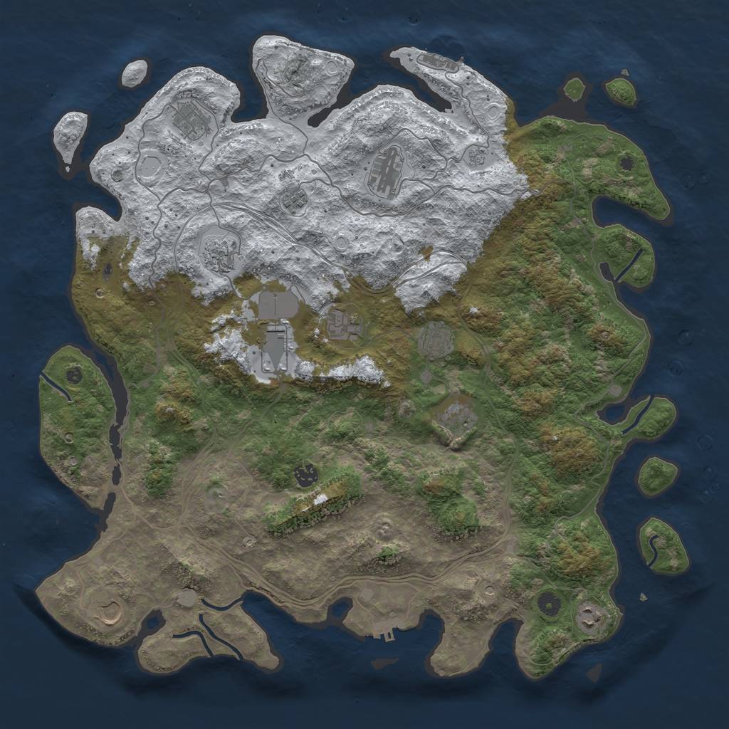 Rust Map: Procedural Map, Size: 4700, Seed: 337545, 20 Monuments