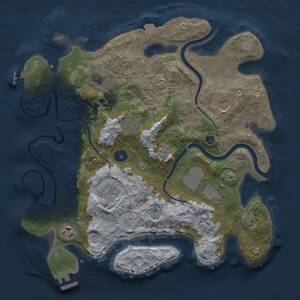 Thumbnail Rust Map: Procedural Map, Size: 3500, Seed: 2103661120, 14 Monuments