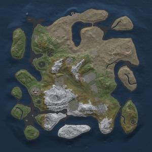 Thumbnail Rust Map: Procedural Map, Size: 3500, Seed: 2103661120, 16 Monuments