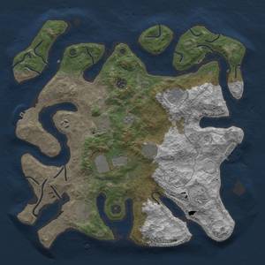 Thumbnail Rust Map: Procedural Map, Size: 4000, Seed: 14, 17 Monuments