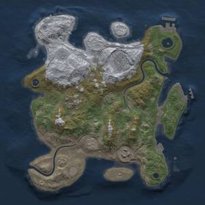 Thumbnail Rust Map: Procedural Map, Size: 3000, Seed: 15, 10 Monuments