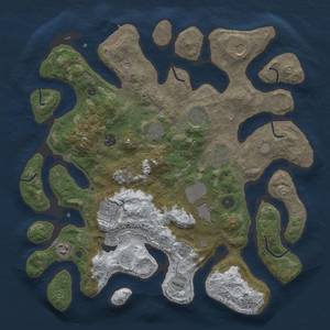 Thumbnail Rust Map: Procedural Map, Size: 4000, Seed: 8675309, 17 Monuments