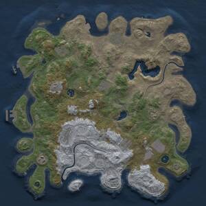 Thumbnail Rust Map: Procedural Map, Size: 4000, Seed: 8675309, 16 Monuments