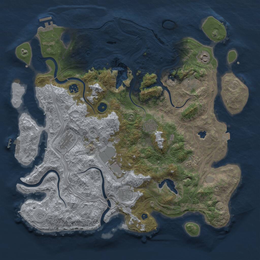 Rust Map: Procedural Map, Size: 4250, Seed: 68686333, 15 Monuments