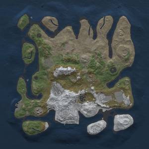 Thumbnail Rust Map: Procedural Map, Size: 3500, Seed: 886038, 17 Monuments